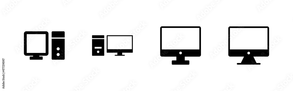 Computer icons set. computer monitor sign and symbol Computer icons set. computer monitor sign and symbol