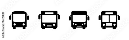 Bus icons set. bus sign and symbol