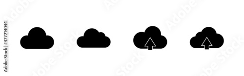 Cloud icons set. cloud sign and symbol