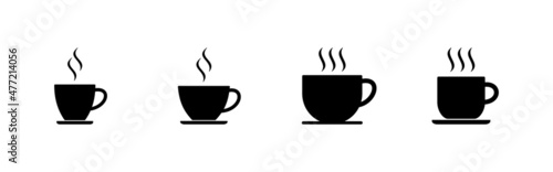 coffee cup icons set. cup a coffee sign and symbol