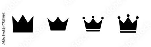 Crown icons set. crown sign and symbol