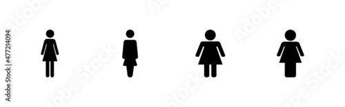 Female icons set. woman sign and symbol
