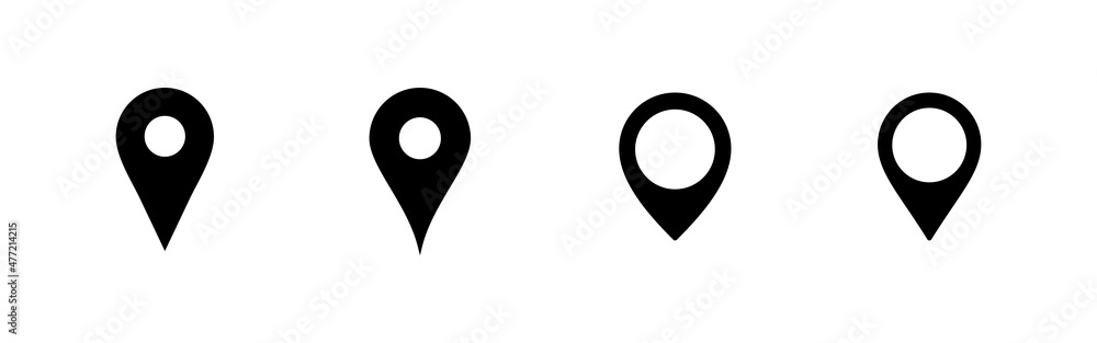 Pin icons set. Location sign and symbol. destination icon. map pin Pin icons set. Location sign and symbol. destination icon. map pin