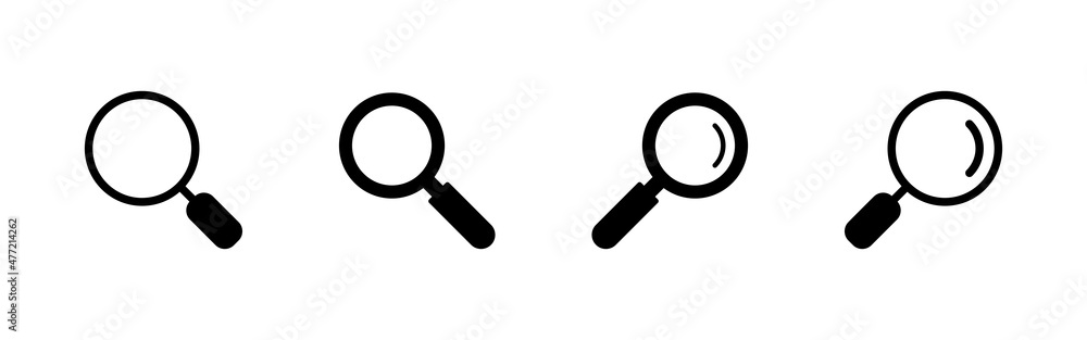 Search icons set. search magnifying glass sign and symbol Search icons set. search magnifying glass sign and symbol