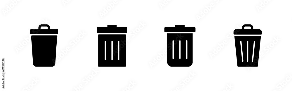 Trash icons set. trash can icon. delete sign and symbol. Trash icons set. trash can icon. delete sign and symbol.