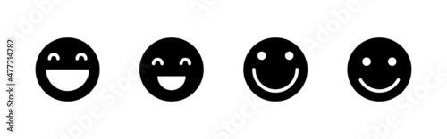 Smile icons set. smile emoticon icon. feedback sign and symbol