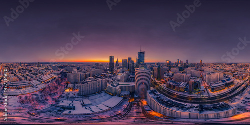 Warszawa - panorama sferyczna 360 #477214620