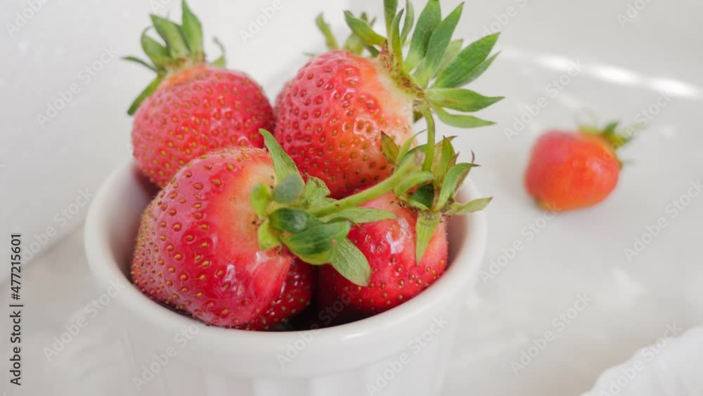 Fresh strawberries. Fragrant strawberry. Close-up Fresh strawberries. Fragrant strawberry. Close-up