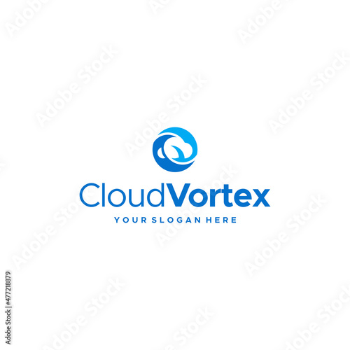 Fototapeta Modern design CLOUD VORTEX storm light logo design