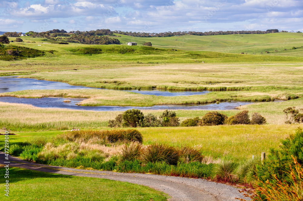 Gellibrand River Estuary is a salt wedge bar built estuary - Princetown, Victoria, Australia Gellibrand River Estuary is a salt wedge bar built estuary - Princetown, Victoria, Australia