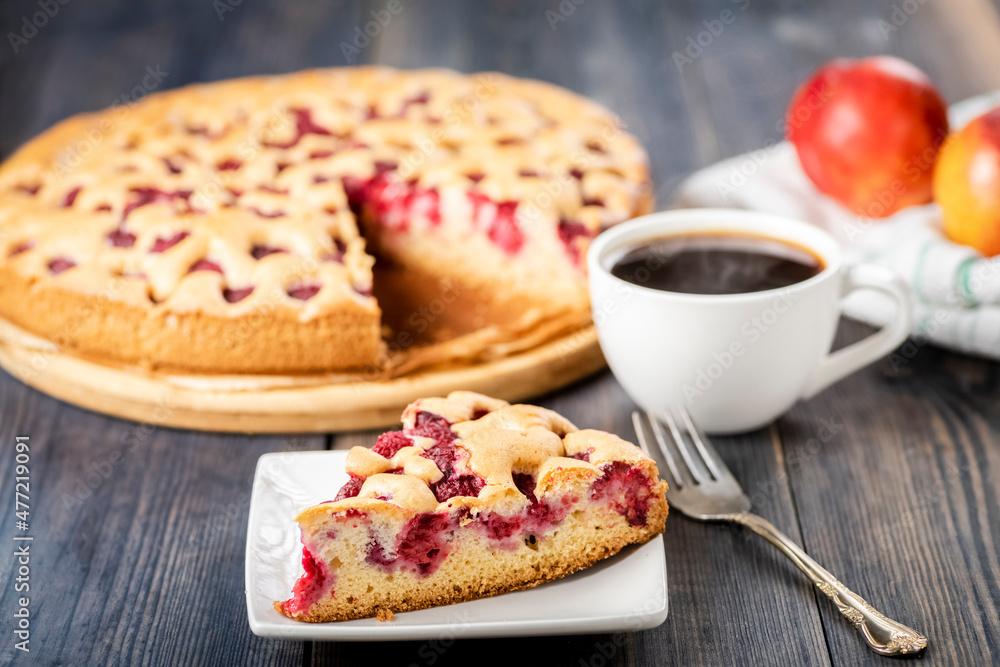 homemade cake with fruit homemade cake with fruit