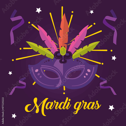 mardi gras mask poster