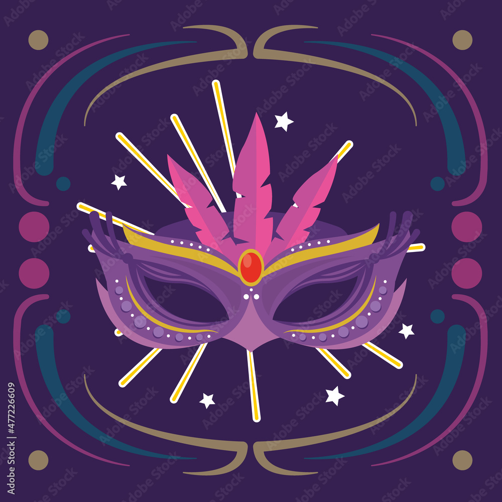 Fototapeta premium mardi gras mask design