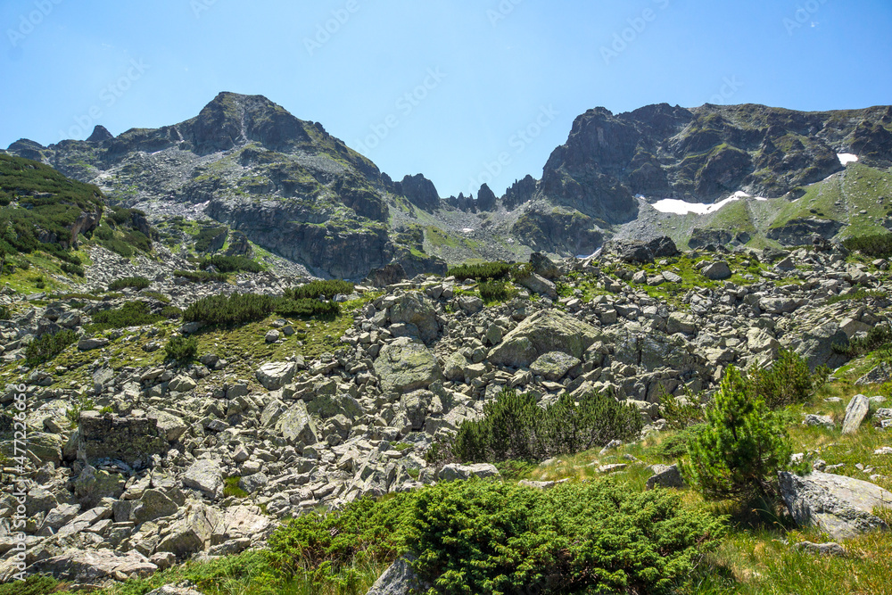 Naklejka premium Landscape of Rila Mountain near The Camel peak, Bulgaria