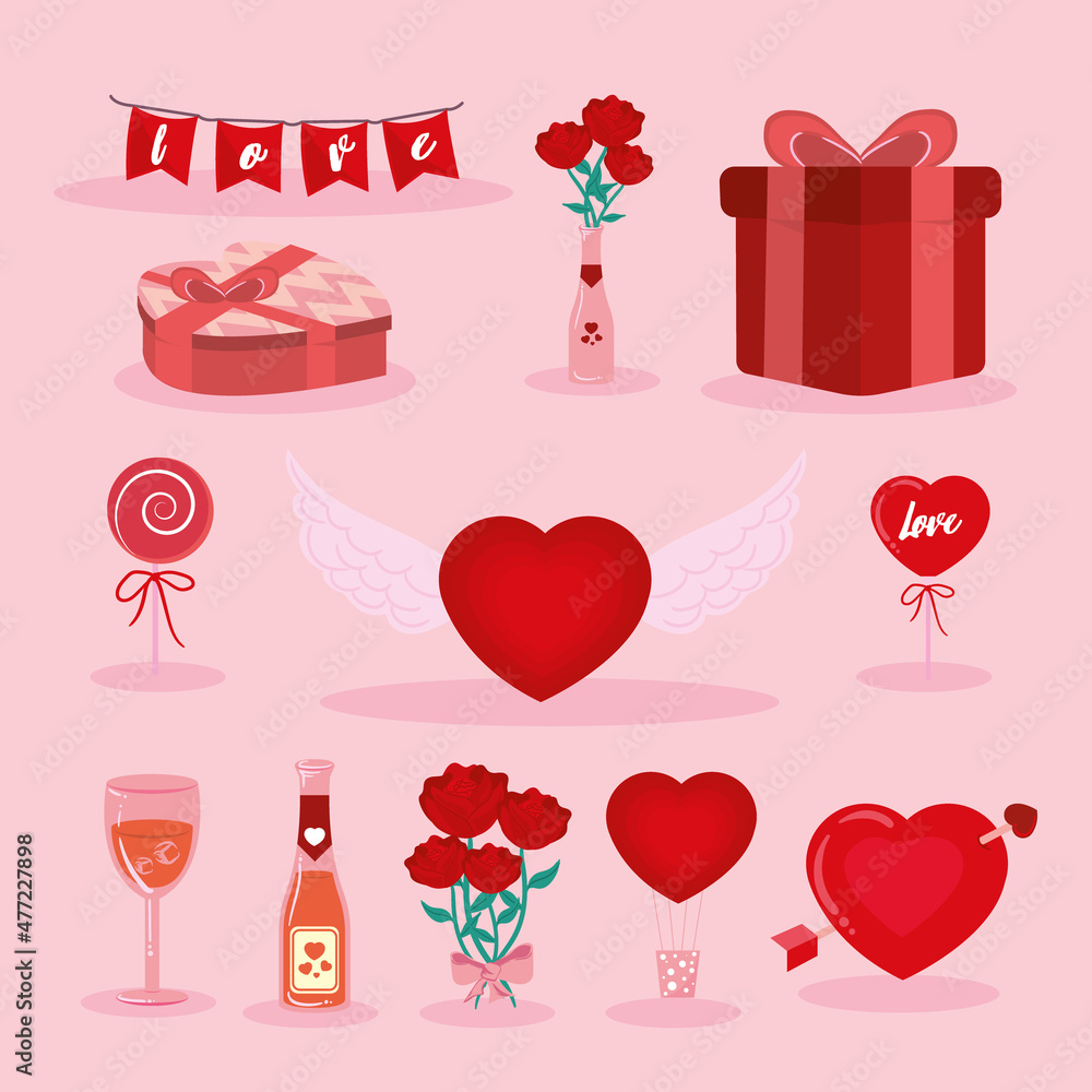 twelve valentine day items twelve valentine day items