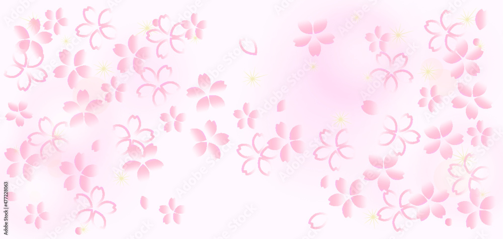 和風のかわいい桜の花の背景