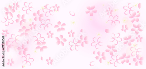 和風のかわいい桜の花の背景