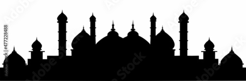 Fototapeta muslim mosque silhouette icon