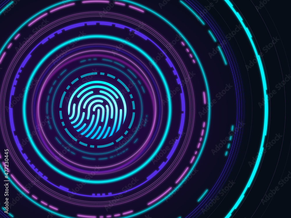 3d illustration rendering Fingerprint symbol 3d illustration rendering Fingerprint symbol