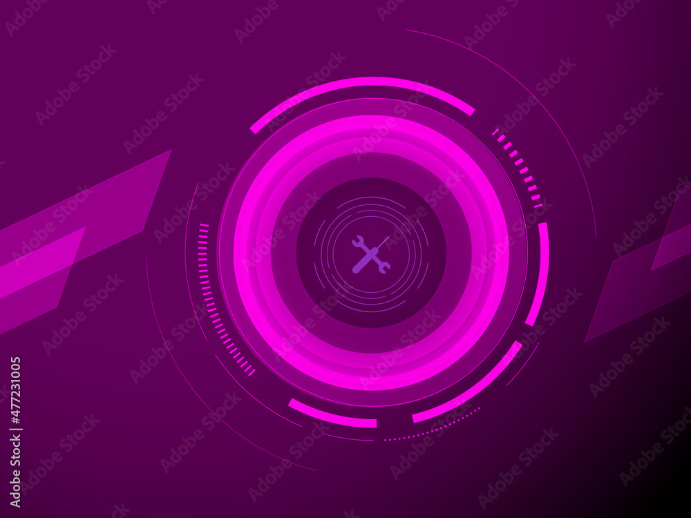 Obraz premium 2d illustration futuristic with background