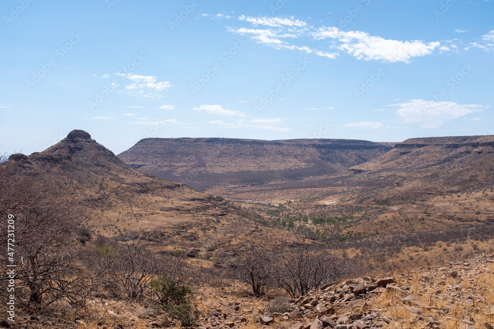 Palwag and Kunene desert landscape, Damaraland, Namibia.