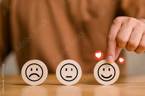 Photos customer services best excellent business rating experience, Positive Review and Feedback, Satisfaction survey concept