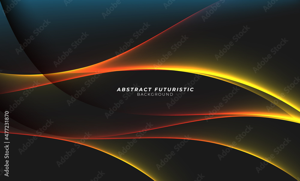 Dynamic wave dimension background with light shadow effect - Background Abstract design Art elements technology. Futuristic background, art wallpaper. Vector illustration.