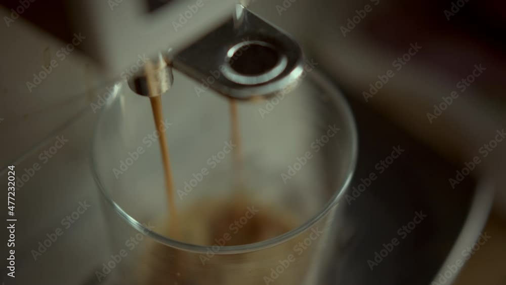 Coffee machine making morning espresso Coffee machine making morning espresso
