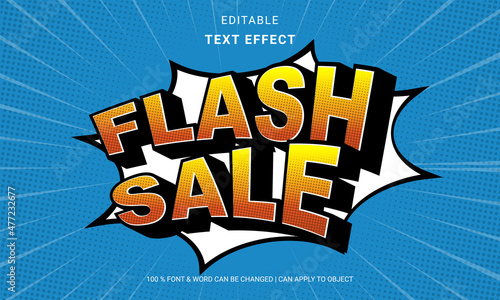 editable flash sale text effect mockup