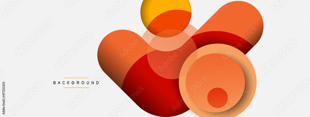 Creative geometric wallpaper. Minimal abstract background. Circles composition vector illustration for wallpaper banner background or landing page Creative geometric wallpaper. Minimal abstract background. Circles composition vector illustration for wallpaper banner background or landing page