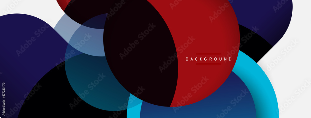 Creative geometric wallpaper. Minimal abstract background. Circles composition vector illustration for wallpaper banner background or landing page Creative geometric wallpaper. Minimal abstract background. Circles composition vector illustration for wallpaper banner background or landing page
