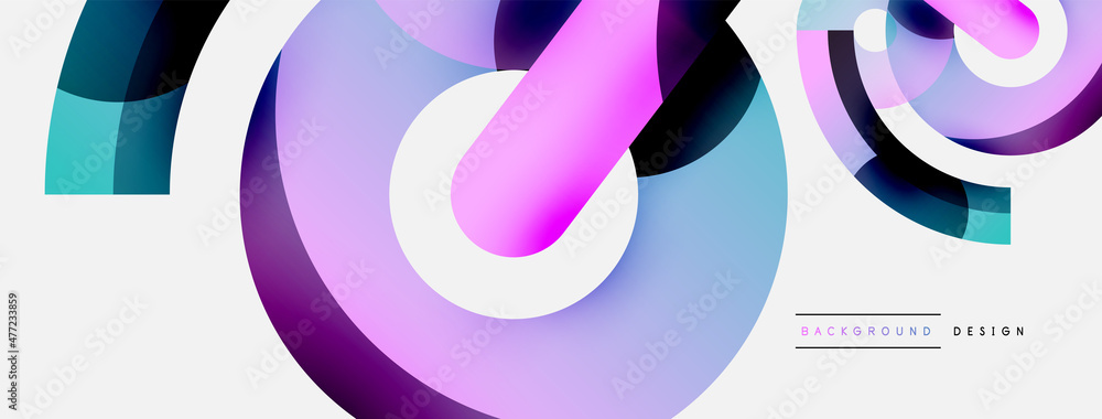 Round shapes circles and other geometric forms. Vector illustration for wallpaper banner background card or landing page Round shapes circles and other geometric forms. Vector illustration for wallpaper banner background card or landing page