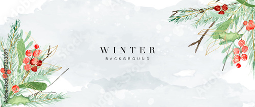 Fotografie, Obraz Winter background vector