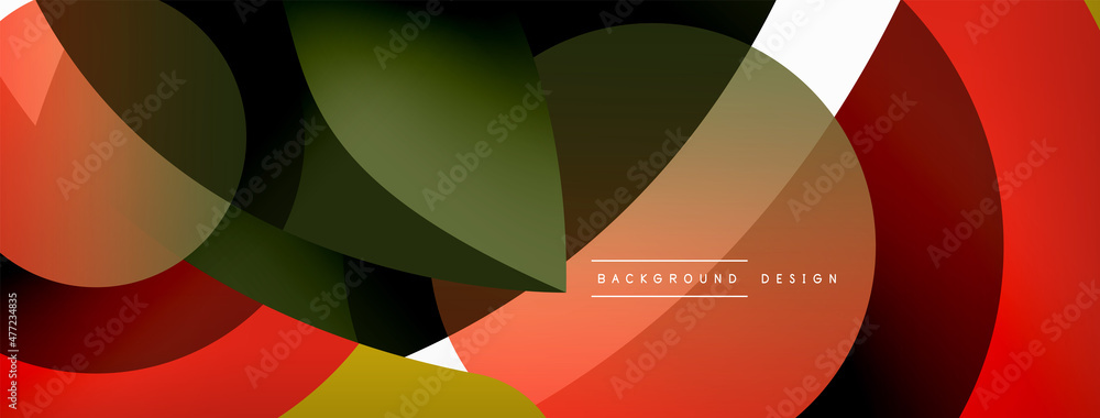 Abstract background with color geometric shapes. Beautiful minimal backdrop with round shapes circles and lines. Geometrical design. Vector illustration Abstract background with color geometric shapes. Beautiful minimal backdrop with round shapes circles and lines. Geometrical design. Vector illustration