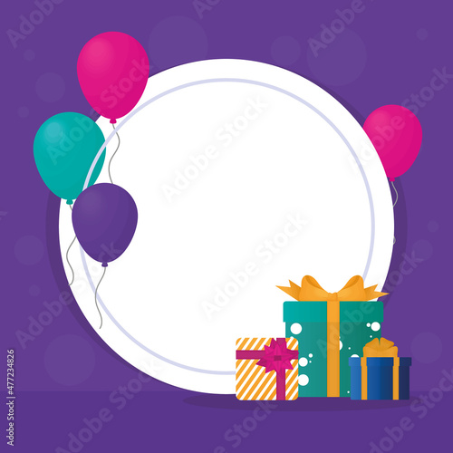 birthday items frame