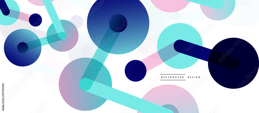 Abstract background. Round dots connected by lines. Trendy techno business template for wallpaper, banner, background or landing Abstract background. Round dots connected by lines. Trendy techno business template for wallpaper, banner, background or landing