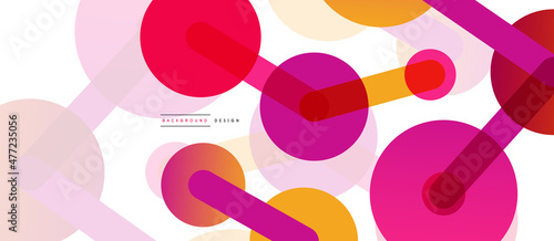 Abstract background. Round dots connected by lines. Trendy techno business template for wallpaper, banner, background or landing