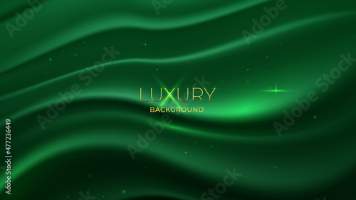 Award background with emerald green elegant decoration concept