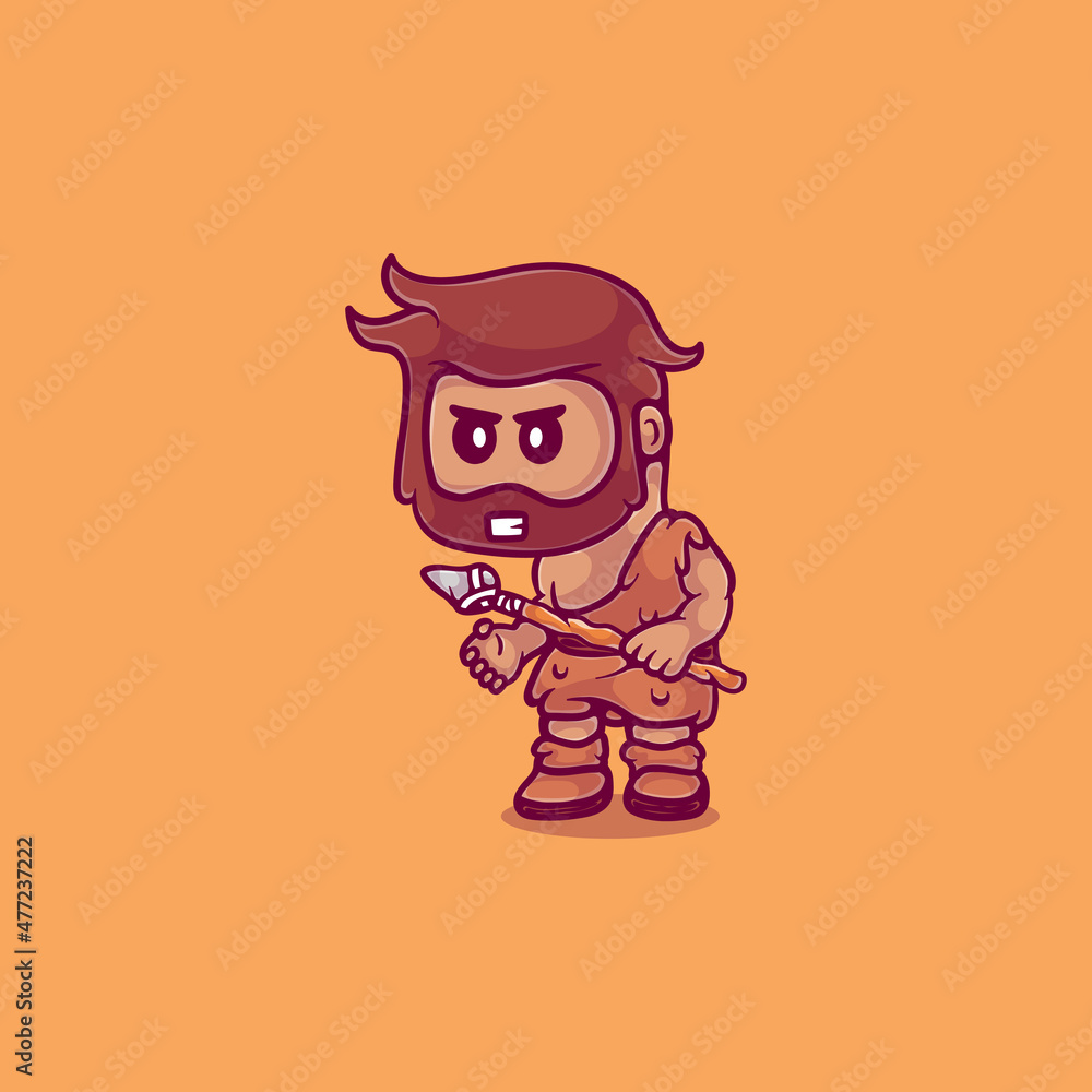cute caveman illustration cute caveman illustration