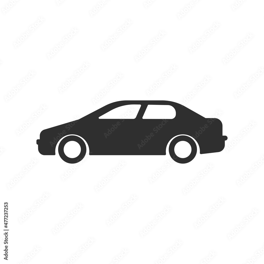 car icon silhouette vector design inspiration in black with white background