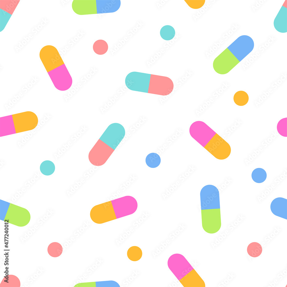 Pills seamless pattern, medicine texture Pills seamless pattern, medicine texture