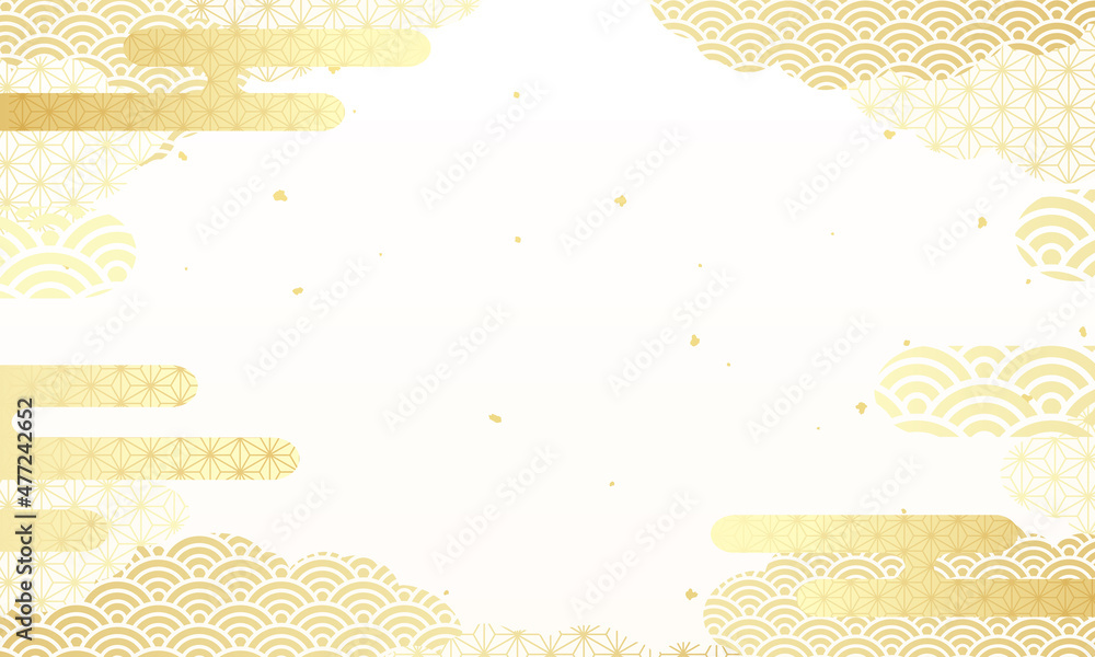 和風の雲のベクターイラスト背景 抽象 アブストラクト ひな祭り 花見 新生活 ポスター バナー Stock Vector Adobe Stock