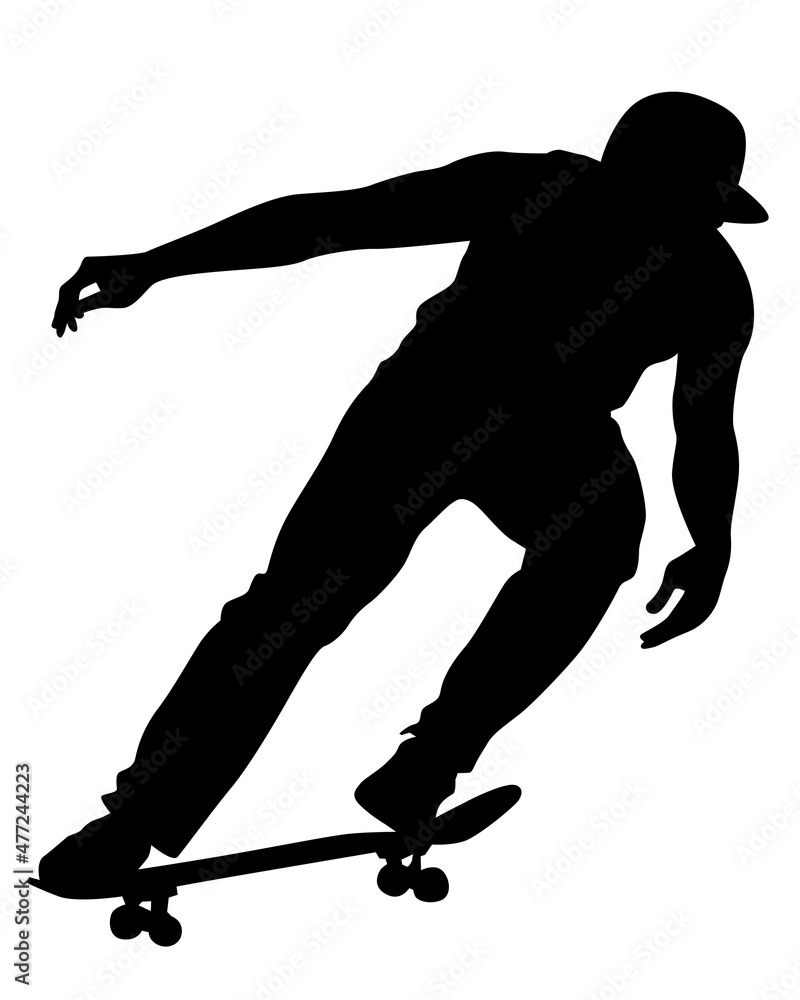 People athletes of skateboard on white background People athletes of skateboard on white background