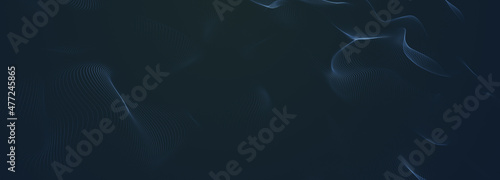 Abstract digital wave of particles. Technology futuristic point wave background. 3d Render. 