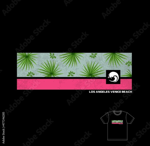 Surfing Theme  Beach of California  idea for t-shirt design