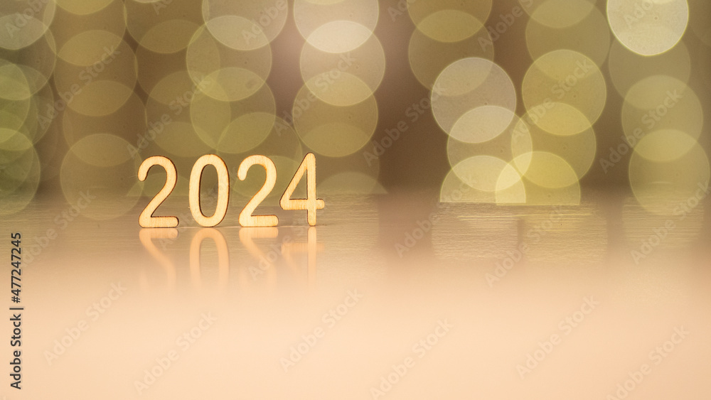 nowy rok 2024, napis, szczęśliwego nowego roku, happy new year, new year	 - obrazy, fototapety, plakaty 
