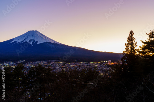 富士山と夜景 世界遺産 日本の絶景