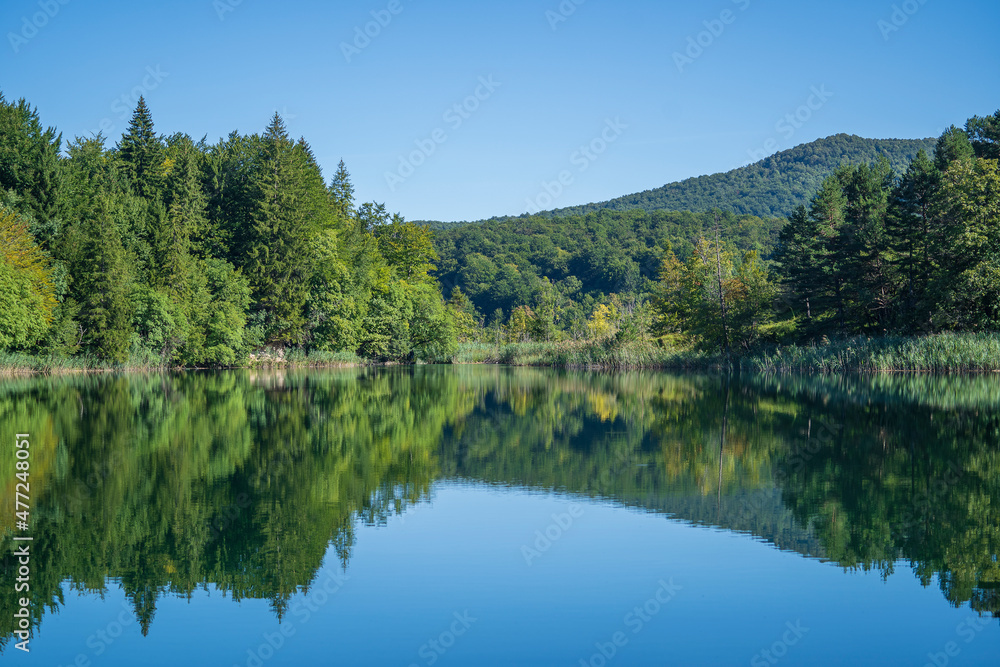 Wonderful view of the Plitvice Lakes National Park. Croatia