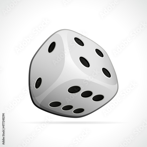 white dice illustration isolated design