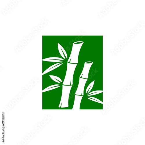 bamboo logo icon design template vector